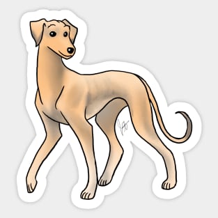 Dog  - Saluki - Smooth Coated Fawn Sticker